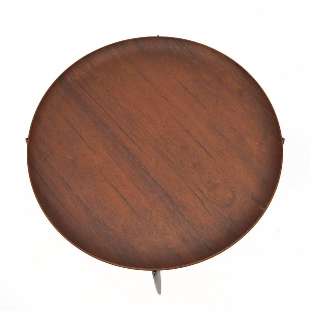 Wood Willumsen & Engholm Collapsible Tray Top Table by Fritz Hansen For Sale - Image 7 of 10