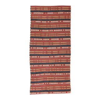 1920s Antique Hand-Knotted Kilim - 5'1" X 10'11" For Sale