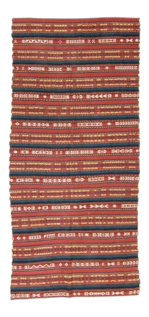 1920s Antique Hand-Knotted Kilim - 5'1" X 10'11"