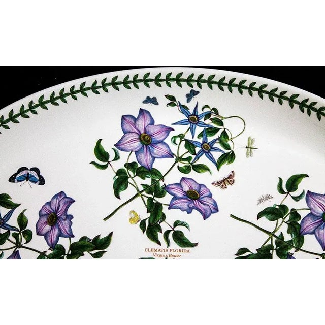 1980s Portmeirion Botanic Garden Platter - Clematis Florida Virgins Bower For Sale - Image 5 of 8