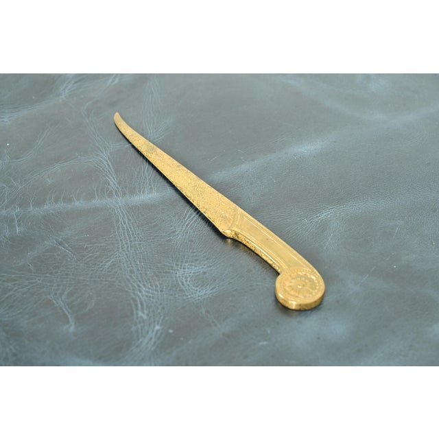 Tiffany Studios Tiffany Studios New York Adam Pattern Bronze Doré Letter Opener For Sale - Image 4 of 10