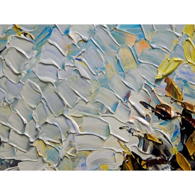 Impressionist Maya Eventov "Over Yonder" Original Acrylic Flowers H.Signed Adl090915-15 For Sale - Image 3 of 10