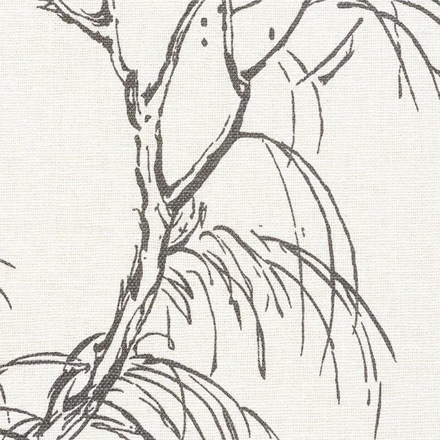 A simple, painterly botanical print, Mori's traditional tree motifs are rendered in delicate, graceful lines on a union...