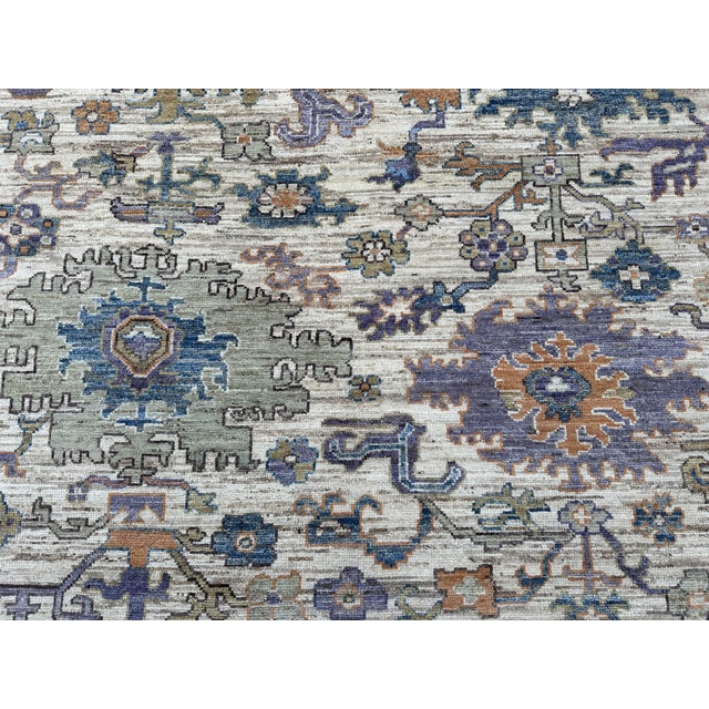 Muted Ivory Oushak Rug 8x10 For Sale - Image 4 of 8