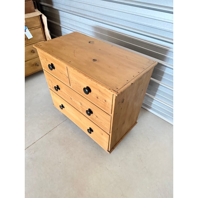Tan Antique Pine Two Over Two Drawers - Chest of Drawers From England For Sale - Image 8 of 18