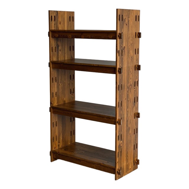 Antique Vintage Solid Wooden Arts & Crafts Pegged Bookcase For Sale