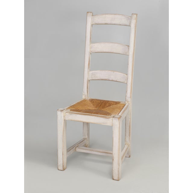 Country French White Washed Round Kitchen/Dining Table (6) Chairs For Sale - Image 10 of 17