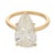 Modern Mid 20th Century Gia 5.19 Carat Pear Shape Diamond 18k Yellow Gold Engagement Ring, Size 7 For Sale - Image 3 of 5