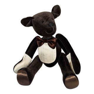 1985 Vintage Velvet Teddy Bear For Sale