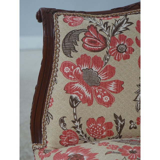 Textile Pair French Louis XV Newly Upholstered Bergere Armchairs For Sale - Image 7 of 18