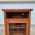 2000 - 2009 2005 Mission Arts & Crafts Oak Veneer Leaded Glass Wheeled Cabinet Stereo Component Storage Bar For Sale - Image 5 of 10