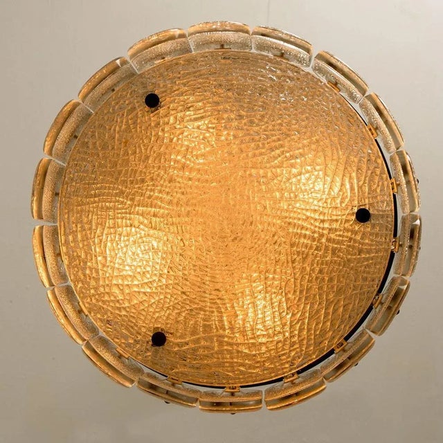 Brass & Glass Light Fixture from Kaiser Leuchten, 1960s For Sale - Image 9 of 14