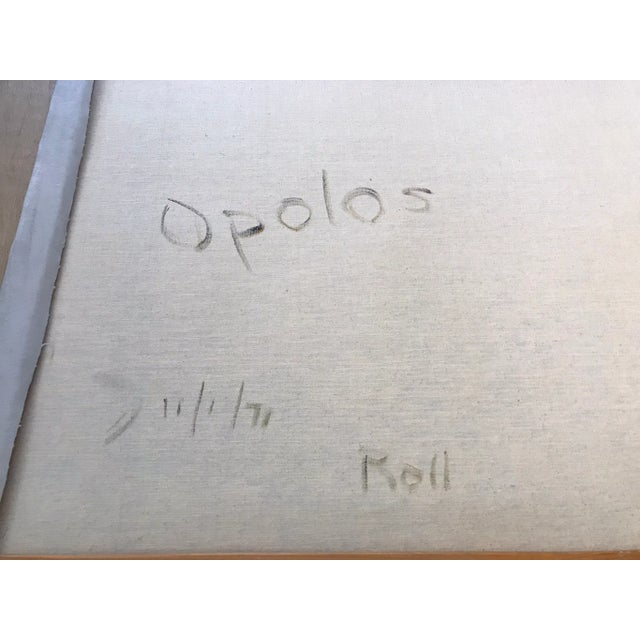 Textile Christine Opolos 1970s Abstract Expressionist Oil Painting, Signed, Dated 1971 For Sale - Image 7 of 7