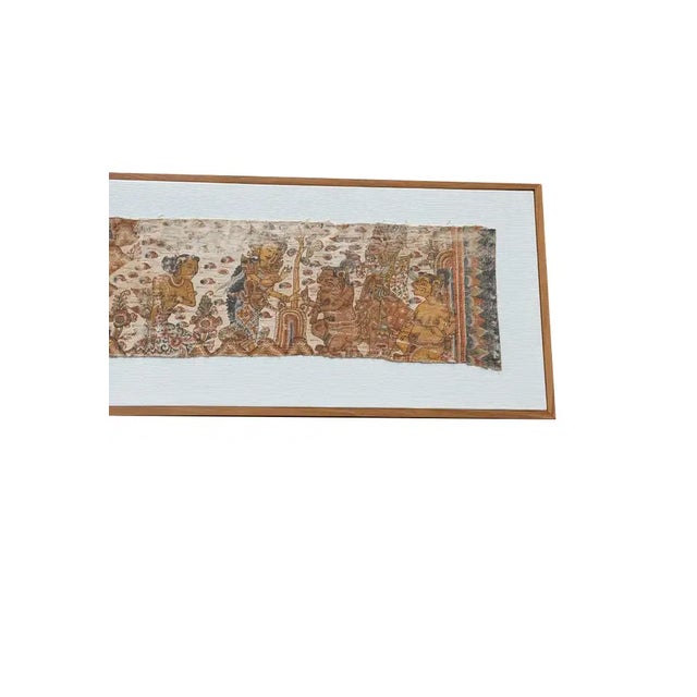 Bali Hindu Textile Framed 'Kamasan' Painting, Indonesia C. 1900 For Sale - Image 14 of 14