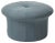 Grace Light Steel Blue Pouf by Warm Nordic For Sale