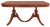 Lovely Thomasville vintage mahogany table in the Regency / Duncan Phyfe tradition. Rectangular top with curved corners,...