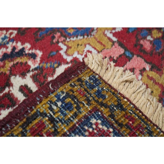 Red Vintage Heriz Rug 8' x 11'2'' For Sale - Image 8 of 10