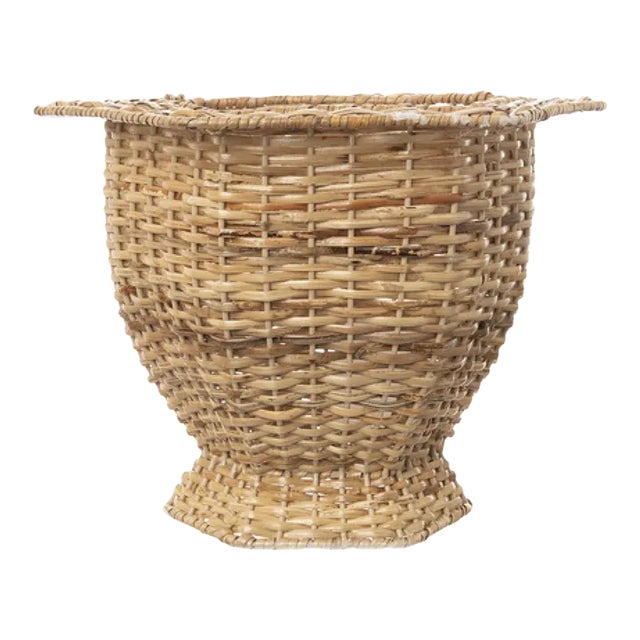 Wicker Hexagon Planter, Medium For Sale