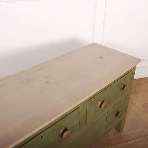 Green West Country Painted Dresser Base For Sale - Image 8 of 9