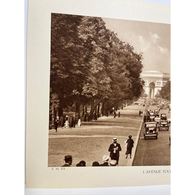 L'Avenue Foch, Paris. 1933. Antique Sepia toned print. France metropole et colonies. Paris et l'agglomération parisienne,...