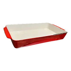 1960s Copco Red Enamelware Casserole Dish Michael Lax Denmark