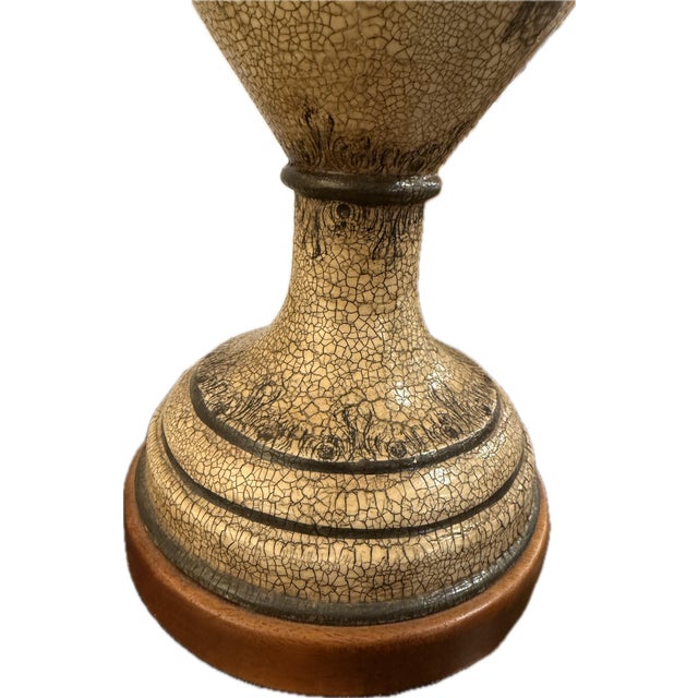 Tan Pair of Theodore Alexander Vases For Sale - Image 8 of 12