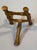 Vintage Faux Bamboo Gold Metal Petite Table Easel For Sale - Image 4 of 8