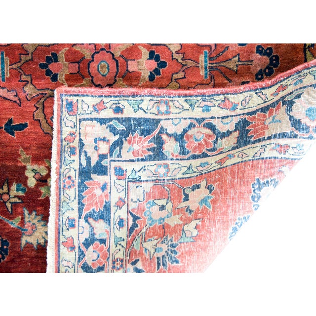 Persian Early 20th Century Persian Sarouk Mohajeran Rug For Sale - Image 3 of 14
