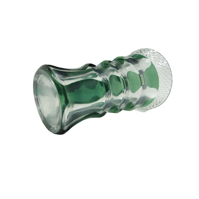 Forest Green Art Deco German Vase from VEB, 1970s For Sale - Image 8 of 12