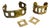 Gladiator Style Gold Tone Choker, Cuff Bracelet & Earrings For Sale