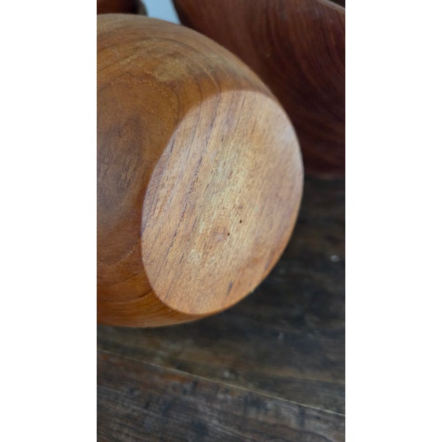 Mid 20th Century Danish Modern Sculptural Teak Caesar Salad Bowl Set, 5 Pieces For Sale - Image 14 of 15