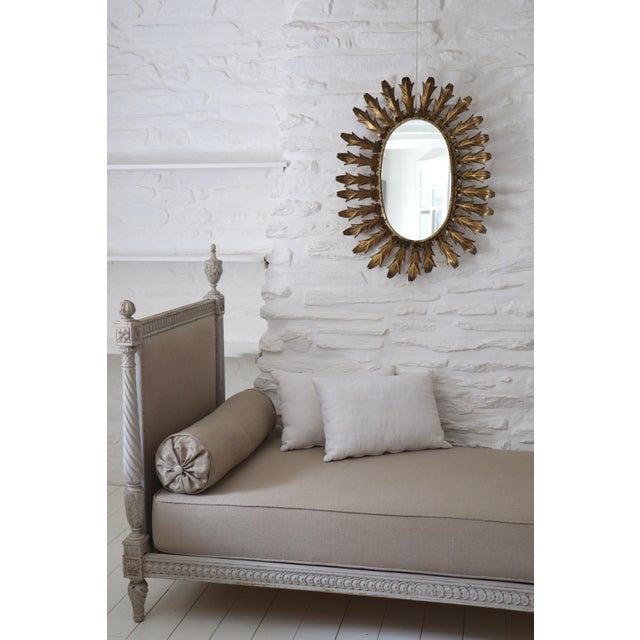Vintage Spanish Oval Sunburst Mirror, 1960 For Sale - Image 10 of 11