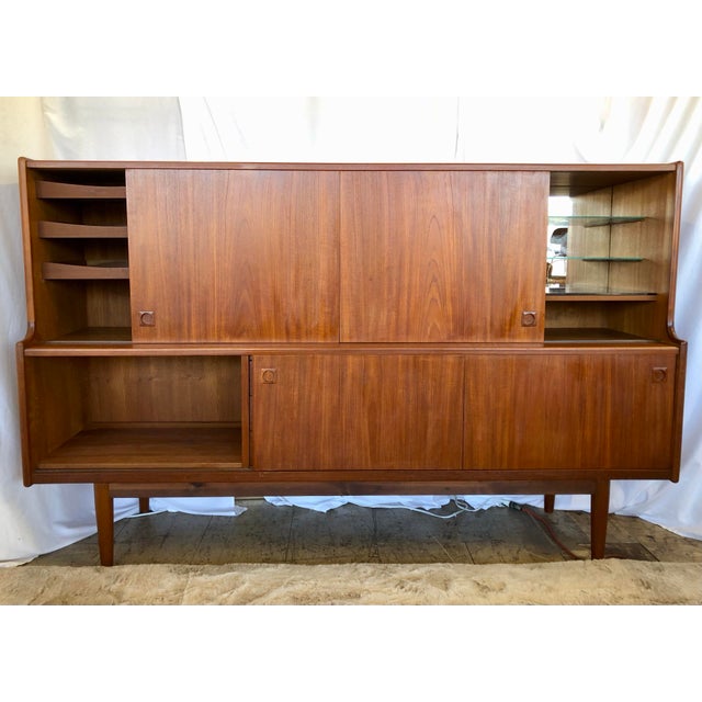 Brown 1960s Mid-Century Danish Teak Sideboard /Bar by Johannes Anderson For Sale - Image 8 of 12