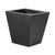Cast black concrete forms a monolithic planter for use indoors and out. Cover or store indoors during inclement weather...
