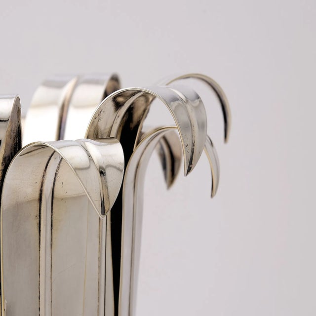 Vintage Christian Dior Paris Silver Plate Champagne Wine Cooler Barware For Sale In Washington DC - Image 6 of 12