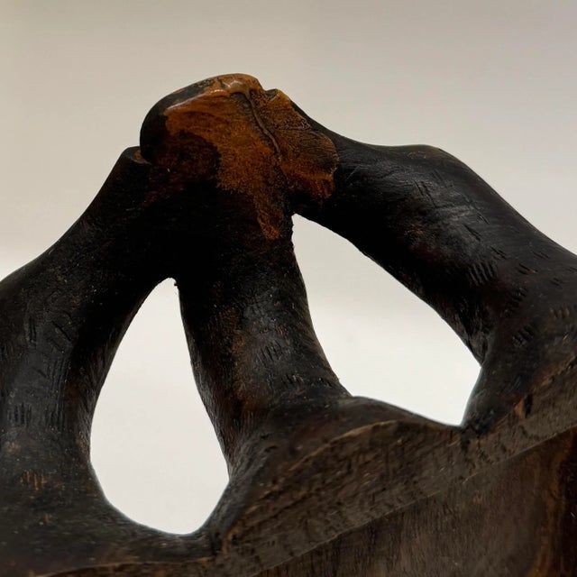 Mid-Century Modern Antique Hand-Carved Teak Wood Three-Duck Box For Sale - Image 9 of 12