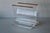 Vintage Thick Lucite Gold Trim Magazine Rack. In good vintage condition with minor wear and patina.