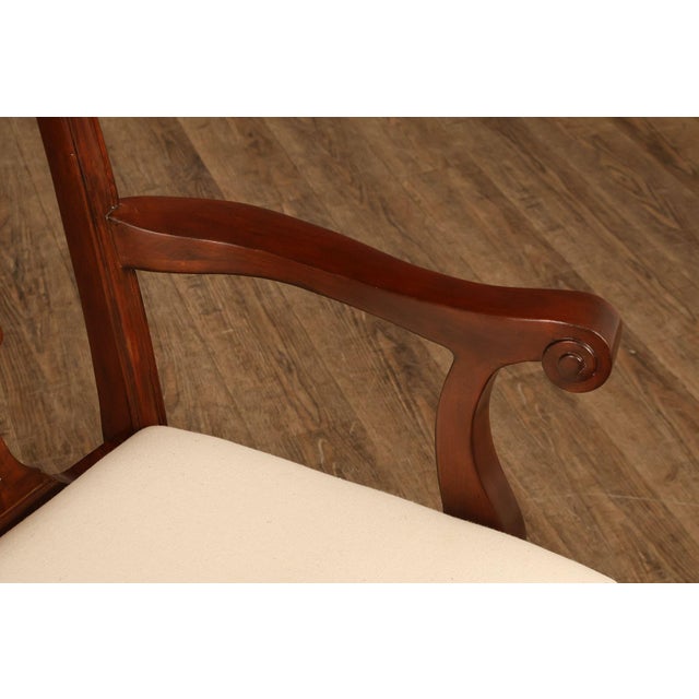 Wood Scarborough House Chippendale Style Pair Of Mahogany Armchairs For Sale - Image 7 of 18