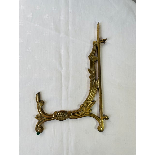 Vintage Large Brass Easel Stand For Sale - Image 10 of 12
