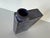 1989 Vintage Blue Glazed Geometric Bottle-Shaped Studio Pottery Vase, Signed For Sale - Image 11 of 12