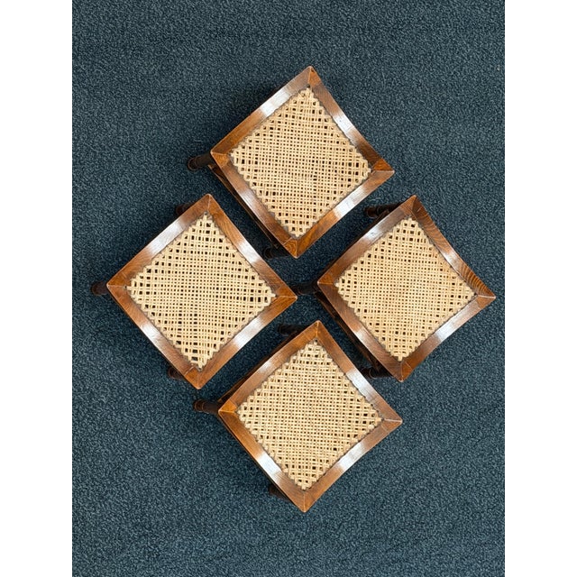 Early 20th Cent. Thebes Stools Attributed to Liberty & Co. - Set of 4 For Sale - Image 10 of 12