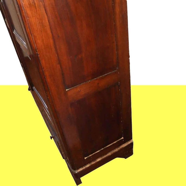 Vintage Brown Wooden Wardrobe For Sale - Image 9 of 12