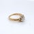 Gold 14k Yellow Gold Floral Engagement Ring With Wrap Around Band & Natural Diamonds, Size 7 For Sale - Image 8 of 9