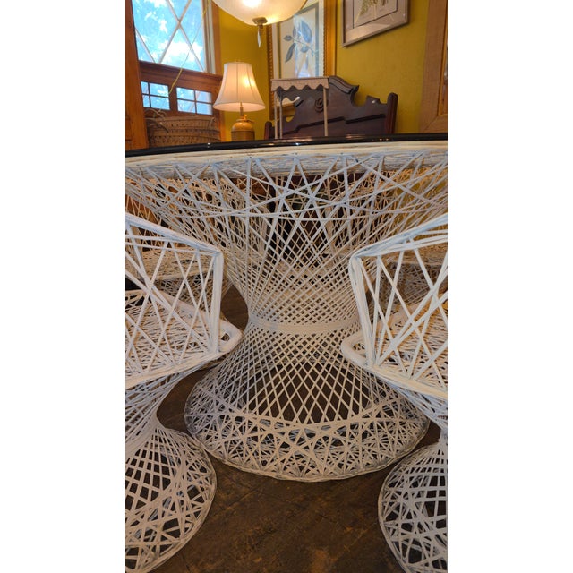 Mid 20th Century Mid Century Modern Spun Fiberglass Dining Patio Set by Russell Woodward,6 Pieces, Attributed For Sale - Image 5 of 11