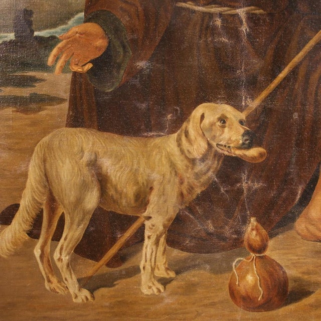 Italian Artist, Saint Roch, 1930, Oil on Canvas, Framed For Sale - Image 15 of 16