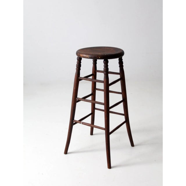 Antique Wooden Stool For Sale - Image 12 of 12
