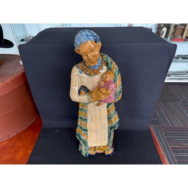Art Deco Ceramic Sculpture of Joseph and the Child, 1920s For Sale - Image 9 of 10