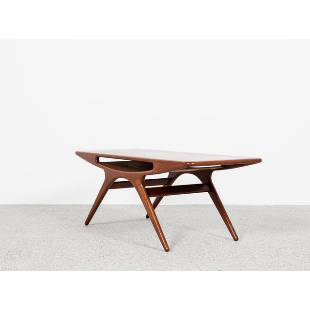 Mid-Century Modern Mid-Century Danish Smile Coffee Table in Teak by Johannes Andersen for Silkeborg For Sale - Image 3 of 11