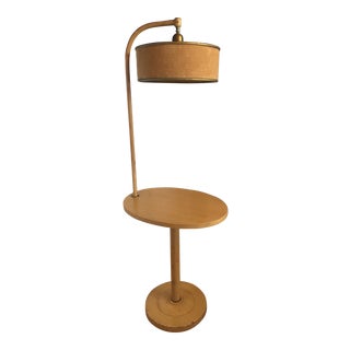1920s French Art Deco Floor Lamp With Table For Sale