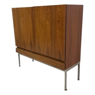 Mid-Century B60 Highboard in Rosewood and Chrome by Dieter Waeckerlin for Behr, 1970s For Sale